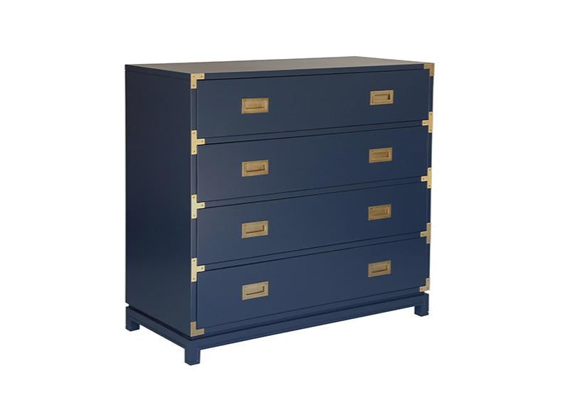 Large Carlyle Campaign Dresser - Navy | AVE HOME