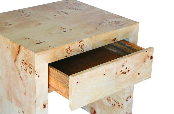 Spalted Maple Burl Side Table- End Table- Live Edge- Modern- Organic- -  Kentucky LiveEdge