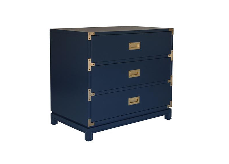 princess polly baby blue dress Navy Blue Three Drawer Serpentine Chest – The Well Appointed House main image 1