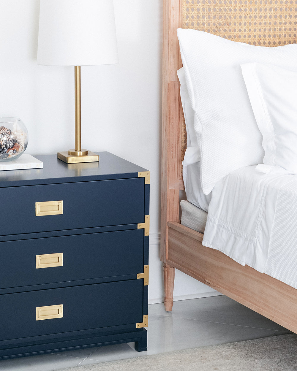 Carlyle Campaign Dresser Navy | 3-Drawer Chest | Ave Home Carlyle Campaign Dresser Navy | 3-Drawer Chest | Ave Home