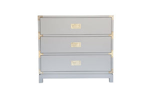 Small Carlyle Campaign Dresser - Grey | AVE HOME
