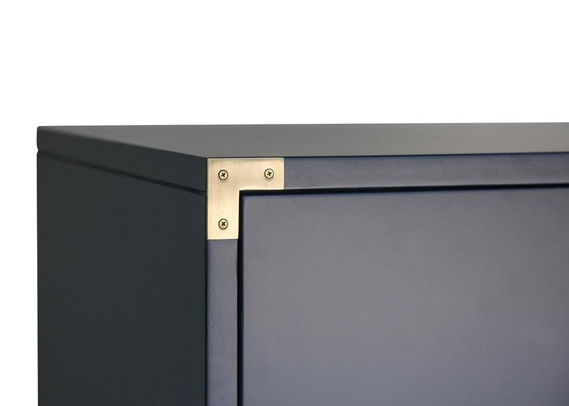 Small Carlyle Campaign Dresser - Navy | AVE HOME